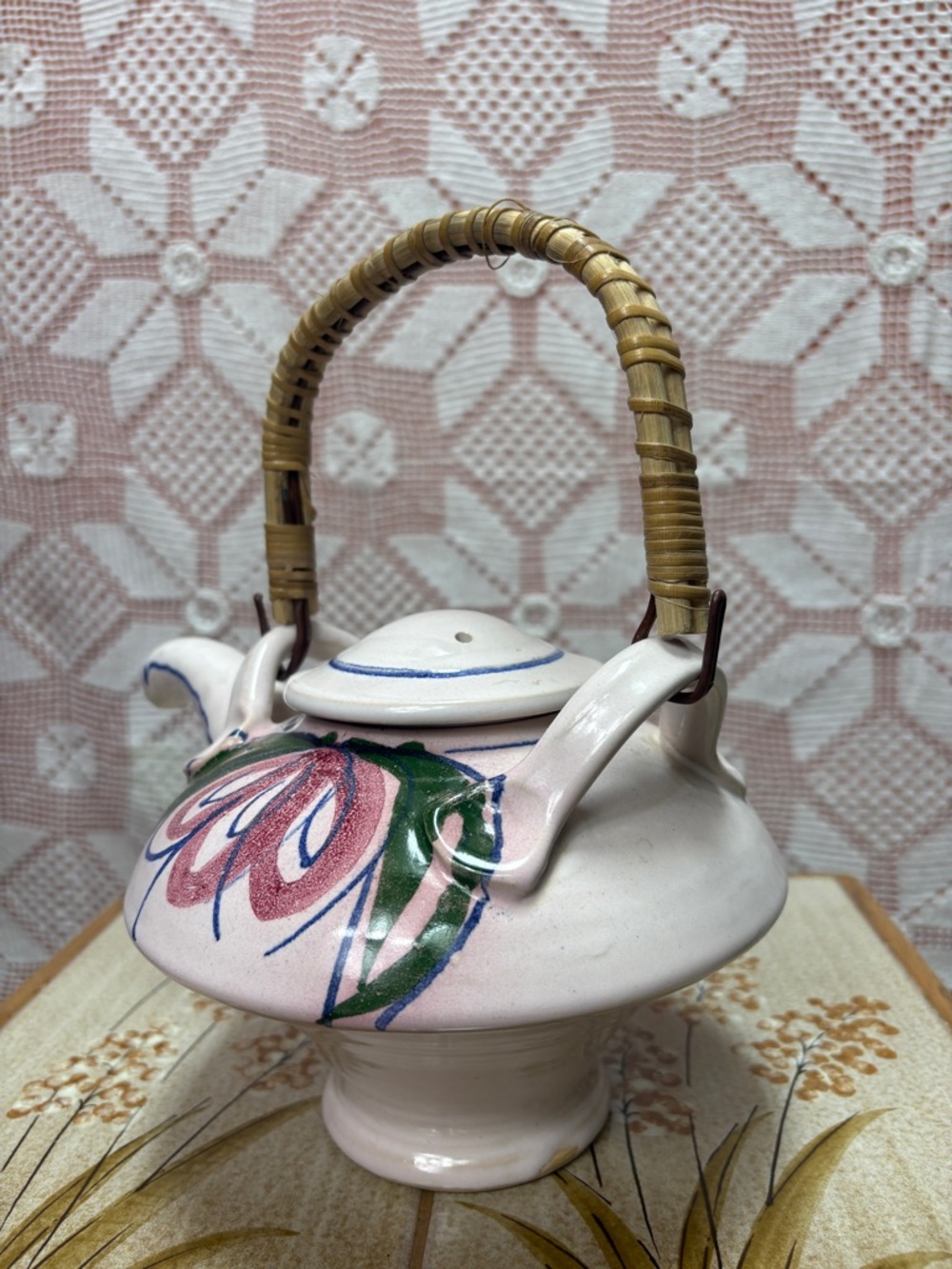 Goldie Sherman Studio Pottery Teapot Majolica Style Canada - Picture 12 of 14
